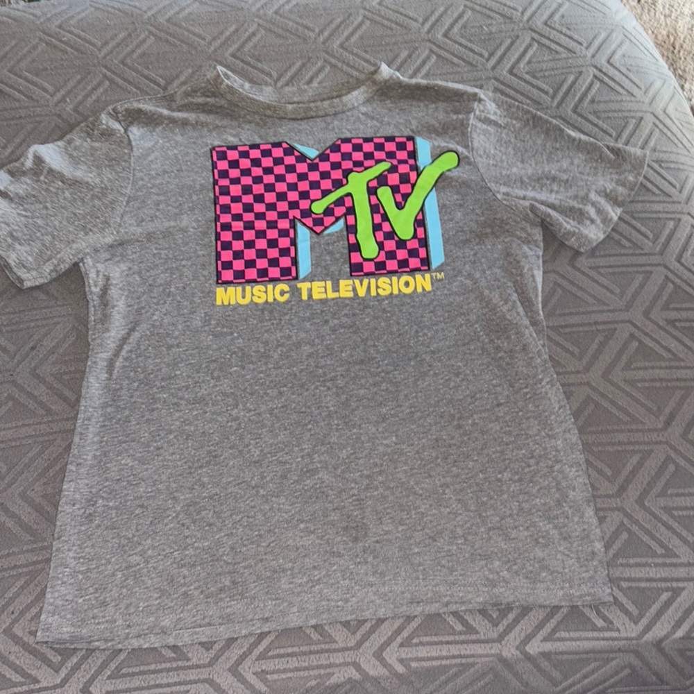 Gray MTV Graphic T-Shirt - Picture 1 of 5